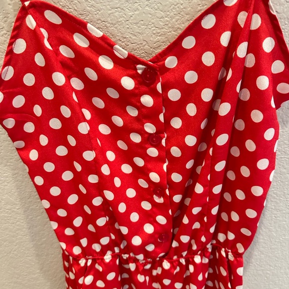 Red polkadot romper small - Picture 4 of 5